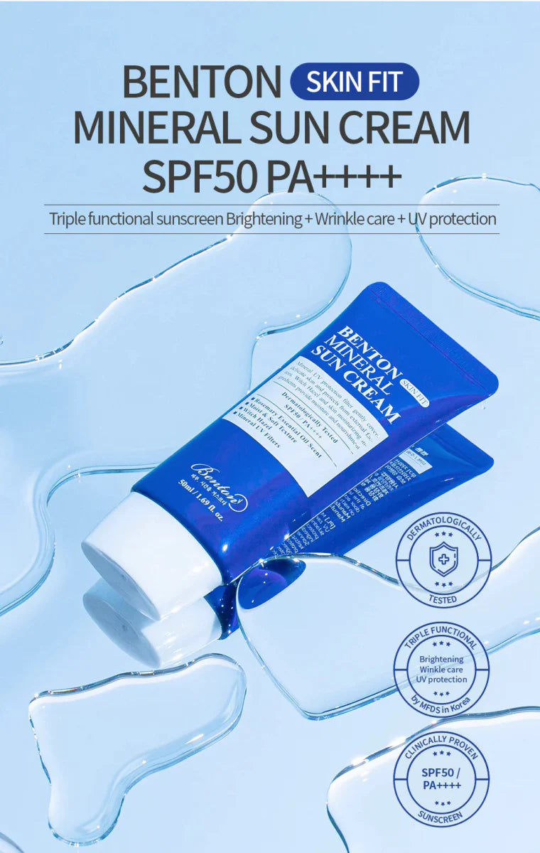 BENTON Skin Fit Mineral Sun Cream SPF50+ PA++++ 50ml Health & Beauty