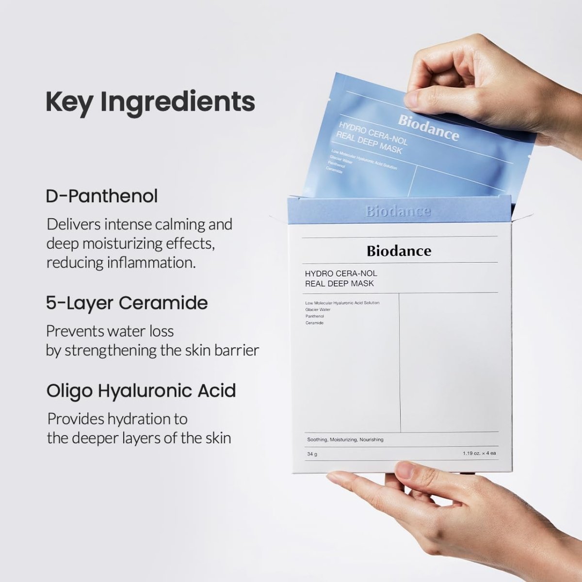 BIODANCE Hydro Cera - nol Real Deep Mask 4Pcs Health & Beauty oceanbuy beauty markham toronto free ship USA asian korean skincare