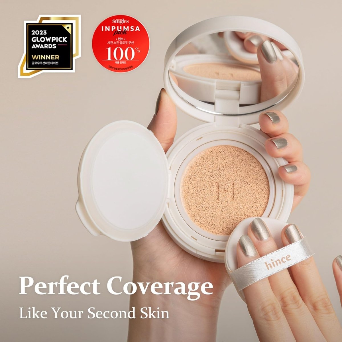 hince Second Skin Glow Cushion 12g - #21 Ivory Health & Beauty oceanbuy beauty markham toronto free ship USA asian korean skincare