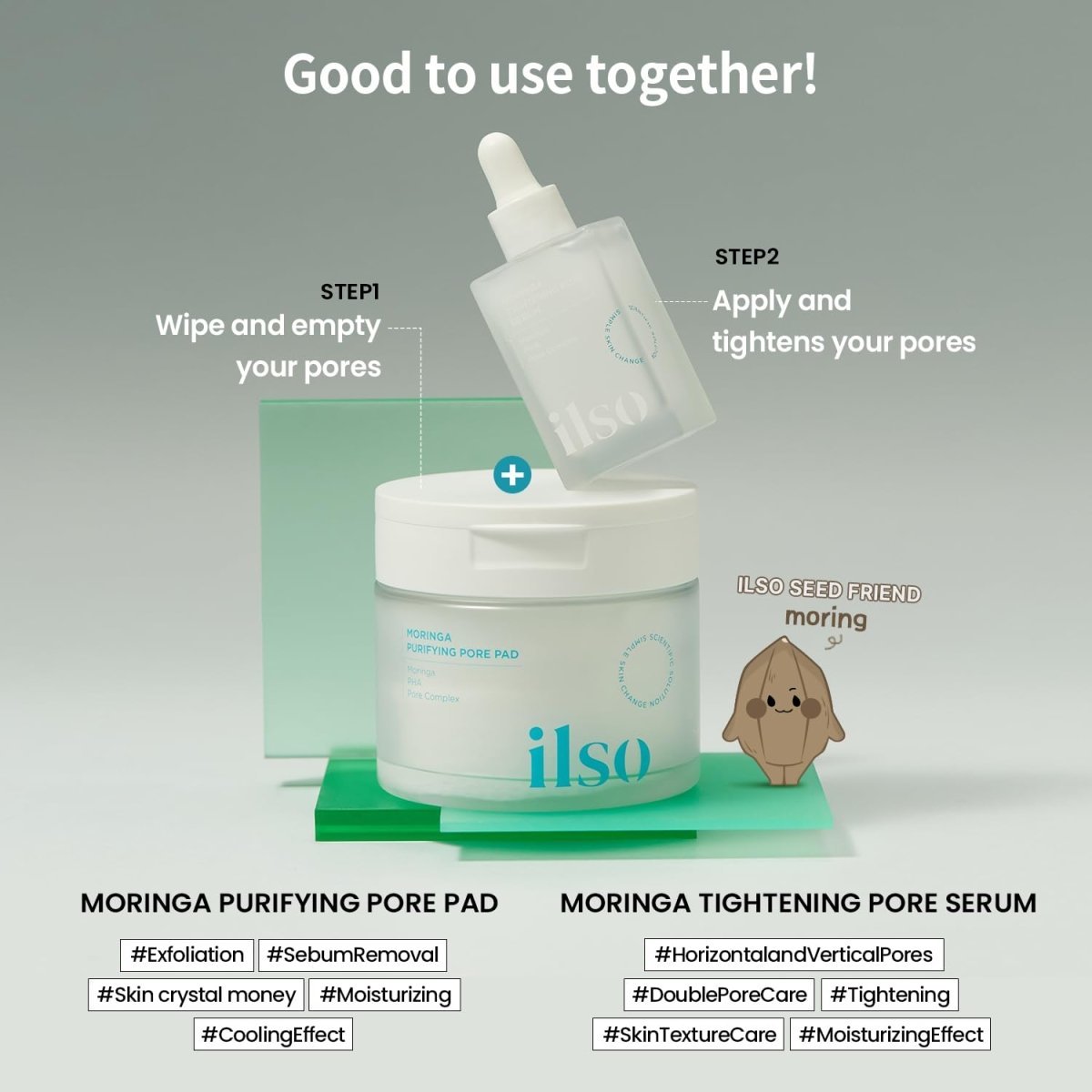 ILSO Moringa Tightening Pore Serum 30ml Health & Beauty oceanbuy beauty markham toronto free ship USA asian korean skincare