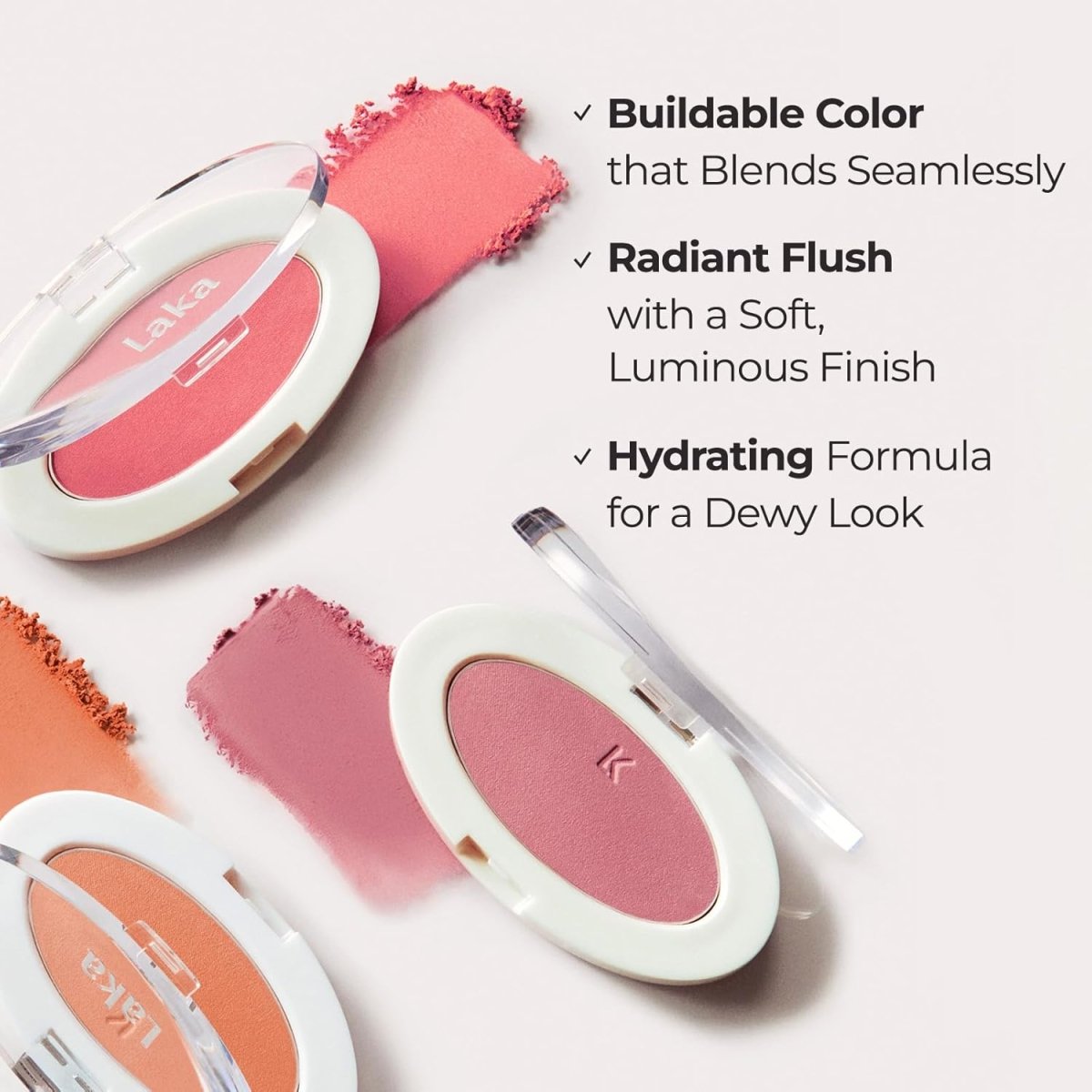 Laka Love Silk Blush 5.2g - 5 Color to Choose Health & Beauty