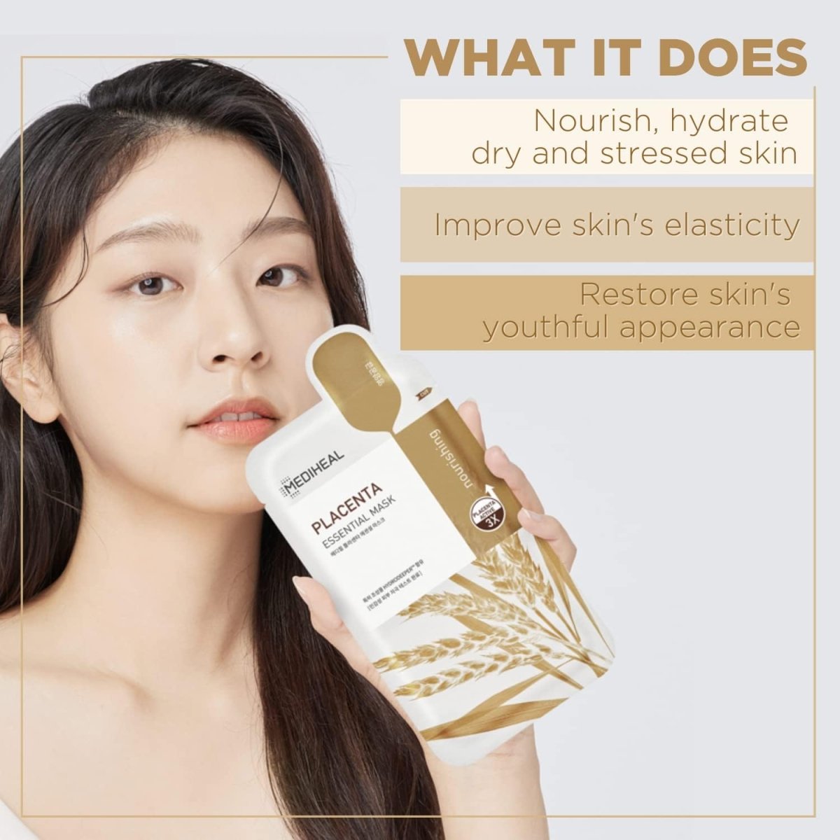 MEDIHEAL Placenta Essential Mask 10Pcs Health & Beauty oceanbuy beauty markham toronto free ship USA asian korean skincare