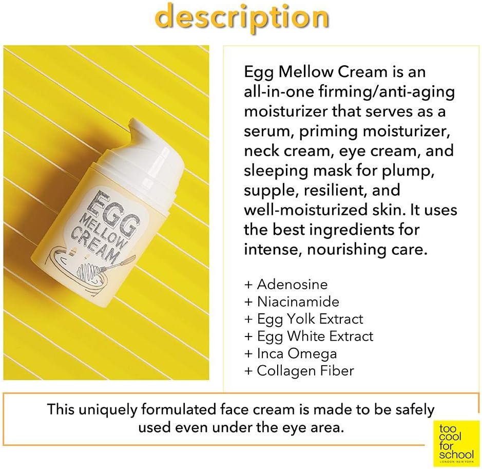 TOO COOL FOR SCHOOL Egg Mellow Cream 50g Health & Beauty