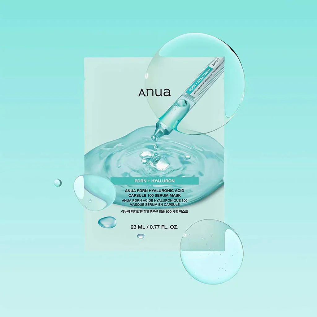 ANUA PDRN Hyaluronic Acid Capsule 100 Serum Mask 1Pcs Health & Beauty