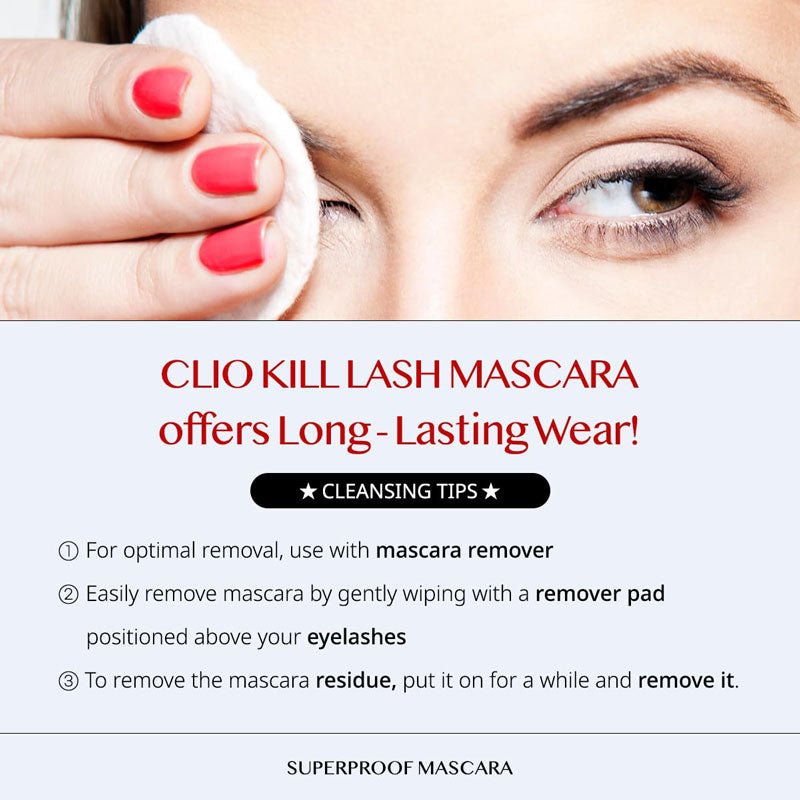 CLIO Kill Lash Superproof Mascara 7g - 3 Types Eye Makeup oceanbuy beauty markham toronto free ship USA asian korean skincare