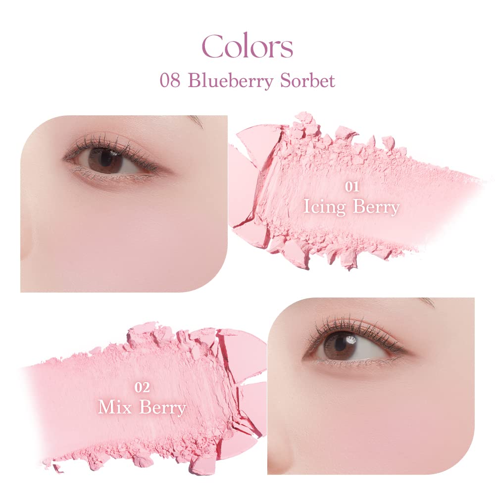 DASIQUE Blending Mood Cheek - #08 Blueberry Sorbet Health & Beauty oceanbuy.ca markham toronto free ship USA asian korean skincare
