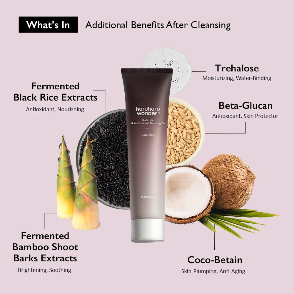 HARUHARU WONDER Black Rice Moisture 5.5 Soft Cleansing Gel 100ml Health & Beauty oceanbuy.ca markham toronto free ship USA asian korean skincare