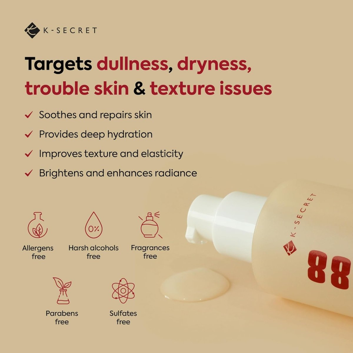 K - SECRET Seoul 1988 Essence: Snail Mucin 97% + Rice 100ml Health & Beauty