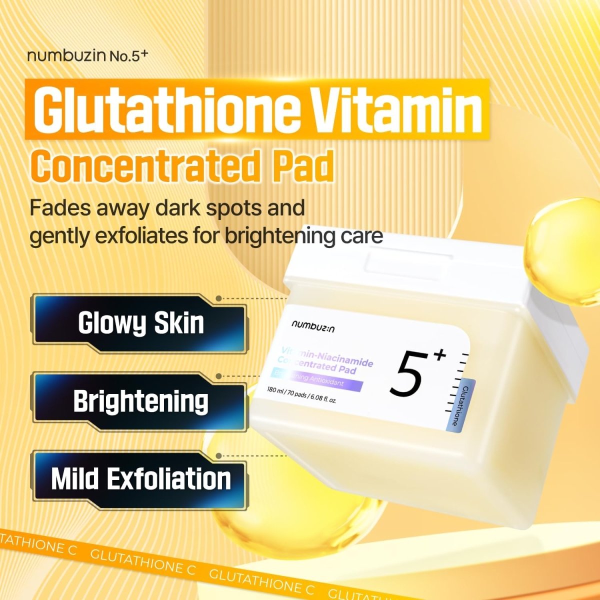 NUMBUZIN No.5 Vitamin - Niacinamide Concentrated Pad 70Pads Health & Beauty oceanbuy beauty markham toronto free ship USA asian korean skincare