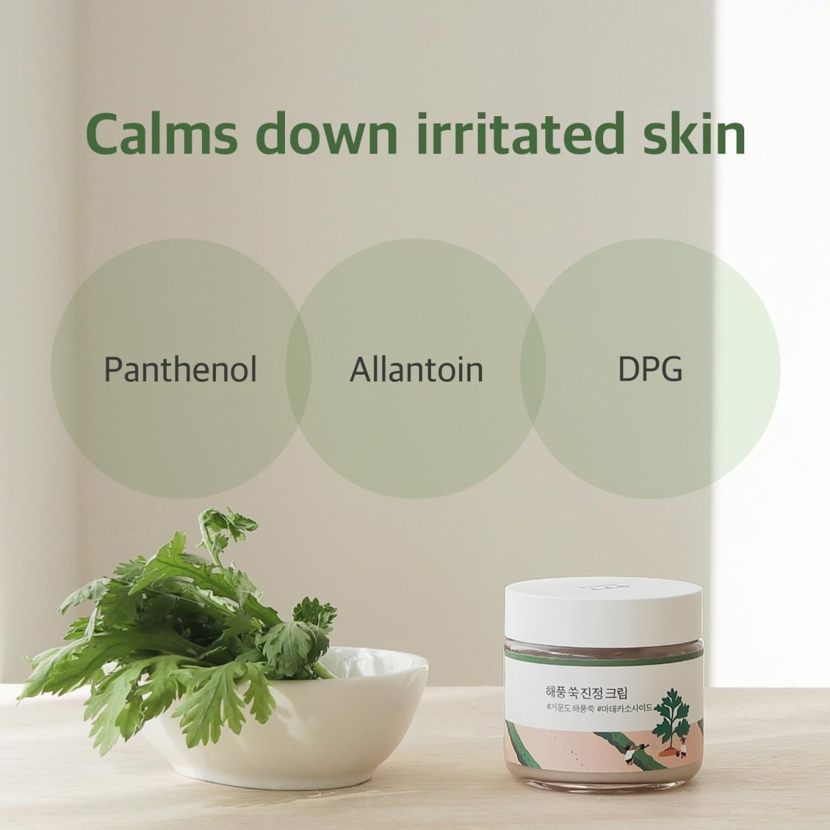 ROUND LAB Mugwort Calming Cream 80ml Health & Beauty