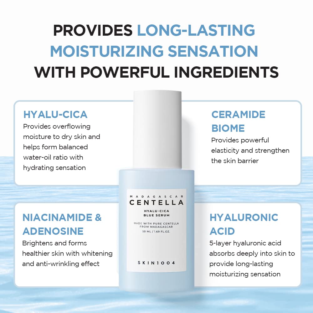 SKIN1004 Madagascar Centella Hyalu - Cica Blue Serum 50ml Health & Beauty oceanbuy.ca markham toronto free ship USA asian korean skincare